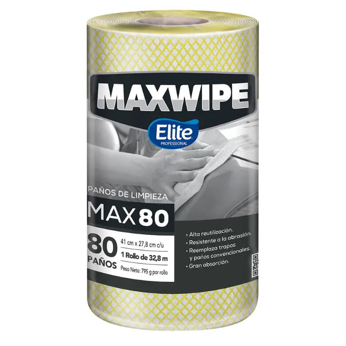 MAXWIPE ROLLO MAX80 - 80 Paños Amarillo 1TTCO615002