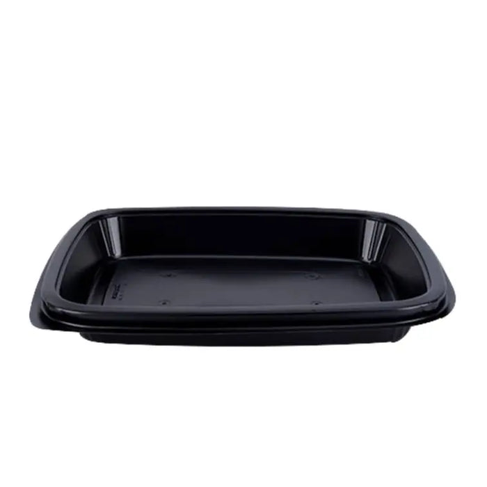 PLATO RECTANGULAR NEGRO SIN DIVISIONES MAESTTRO X 50 UN