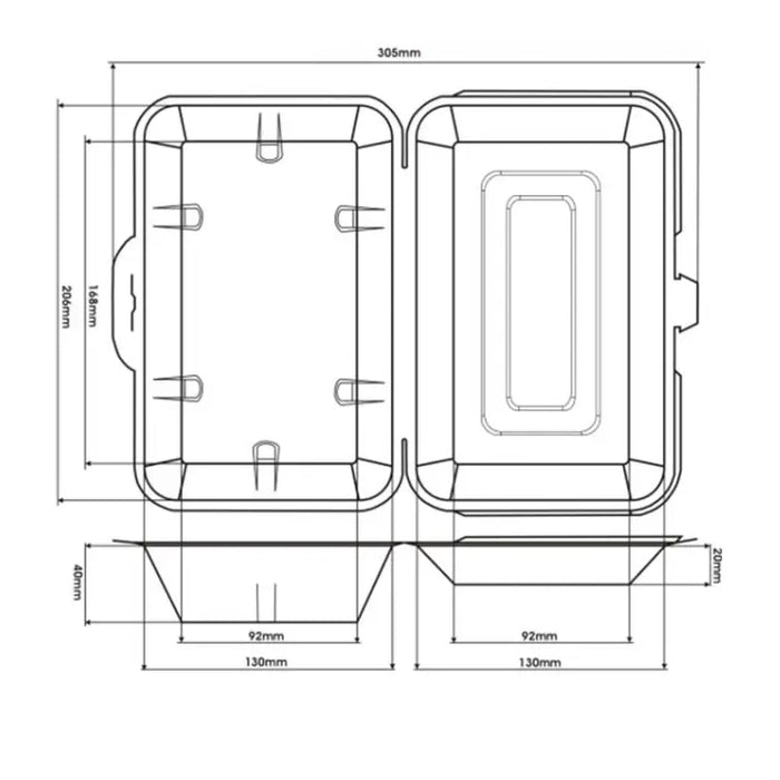 PORTACOMIDA J1 CARTON BARVAL X 20 UND