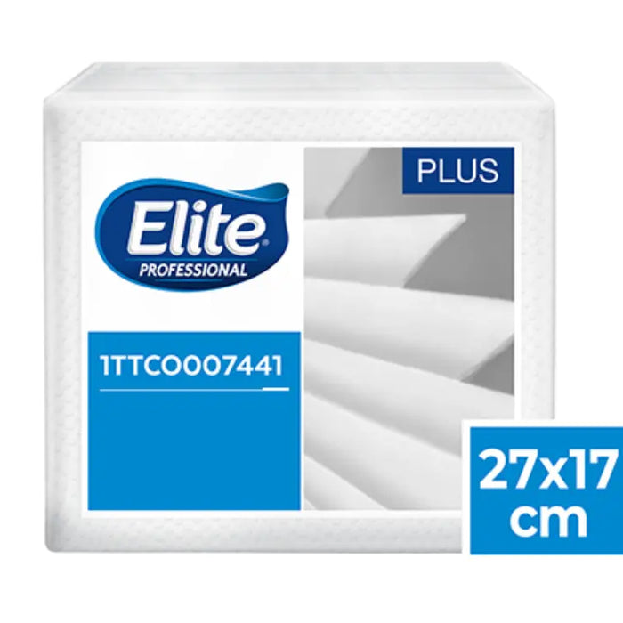 SERVILLETA ELITE BLANCA CAFETERÍA HOJA SENCILLA 27x17 x 100 1TTC0007441