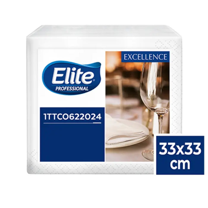 SERVILLETA ELITE DE LUJO 33X33 HOJA SENCILLA DOBLADA EN 8 1TTCO622024