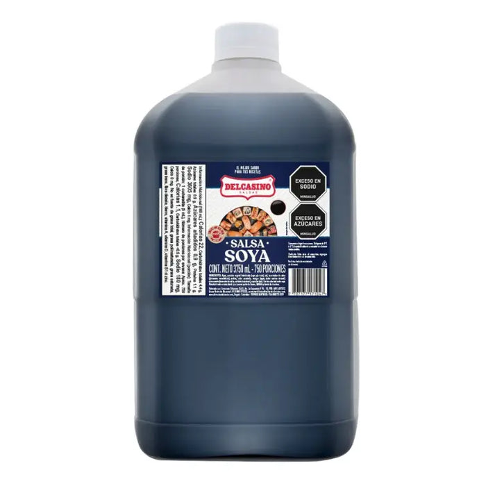 SALSA DE SOYA DELCASINO — FRASCO GALÓN 3.750 ML