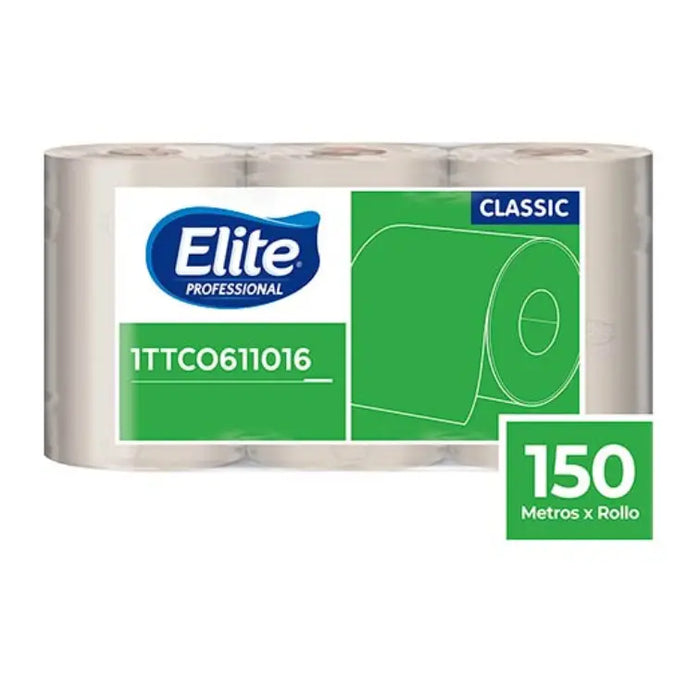 TOALLA ELITE ROLLO DOBLE HOJA NATURAL x3 – 150 mts  1TTC0611016