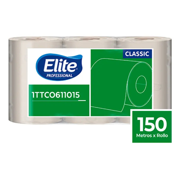 TOALLA ELITE ROLLO TRIPLE HOJA NATURAL x3 – 150 mts 1TTC0611015