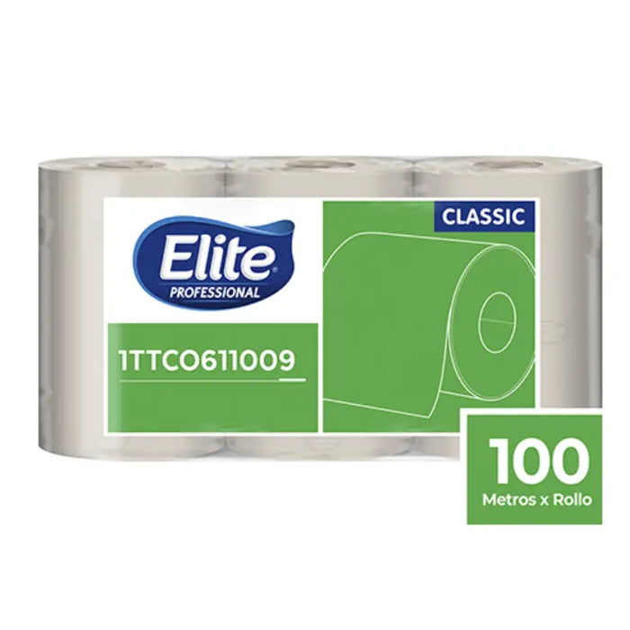TOALLA ELITE ROLLO DOBLE HOJA NATURAL x3 – 100 mts 1TTC0611009