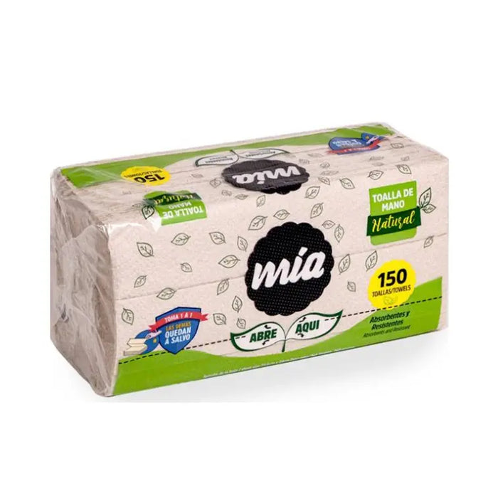 TOALLA MANOS MIA NATURAL X 150