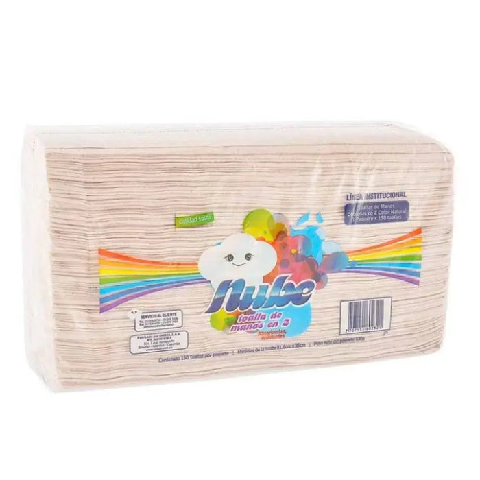 TOALLA MANOS Z NATURAL NUBE X 150