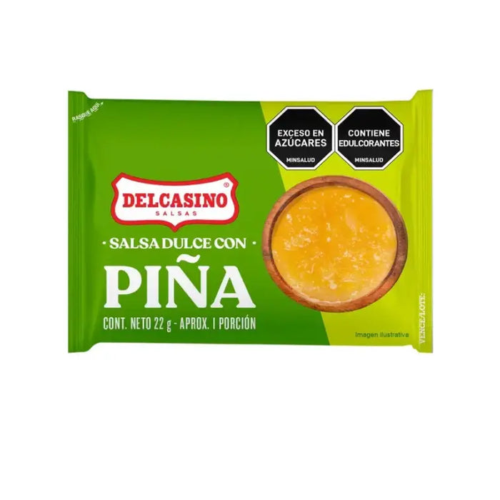 SALSA DULCE CON PIÑA DELCASINO — SACHETS X 50 UND 22 G